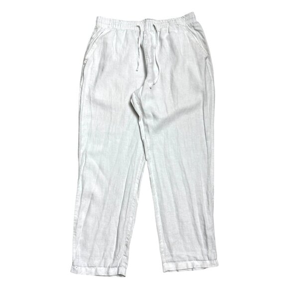 COTTON ON 100% Linen Lightweight Breathable Summer Boating Pants Mens Large - Picture 1 of 7